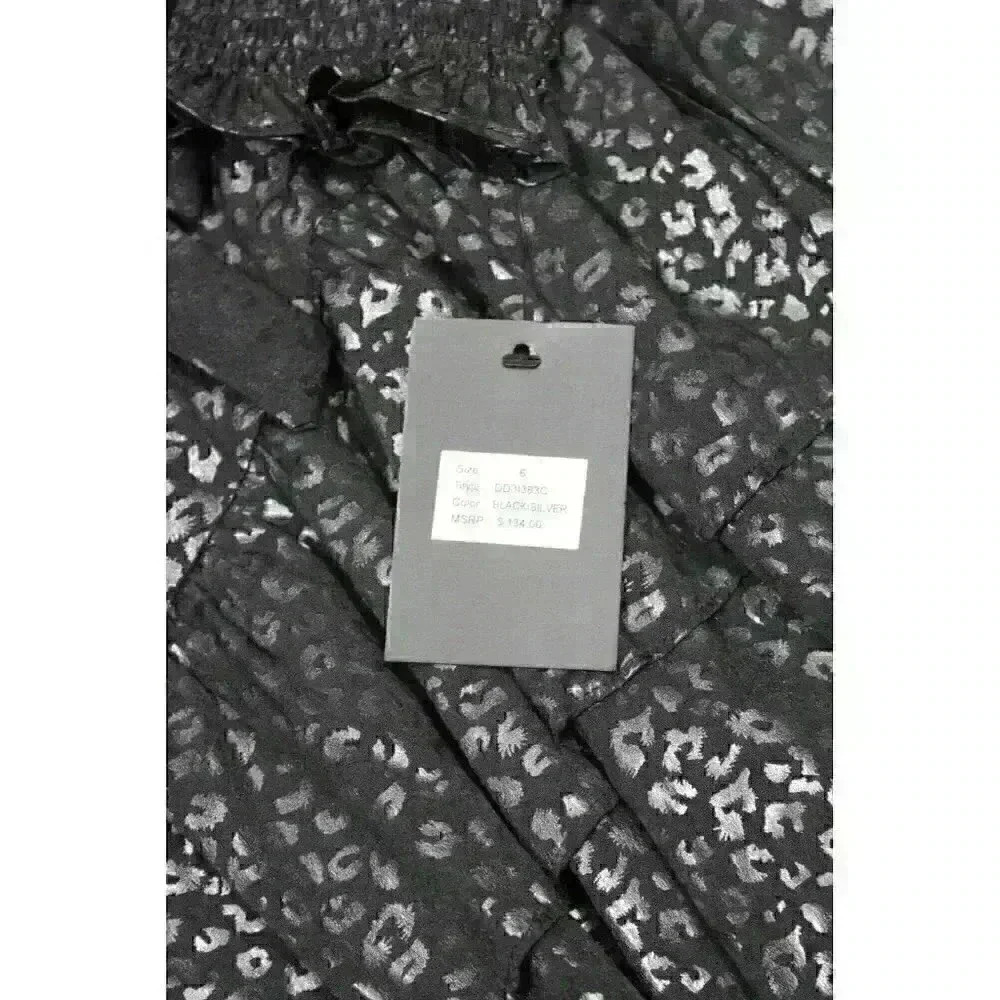 NEW! DKNY Women's 6 Long Sleeve V-Neck Ruffle Fit and Flare Dress NWT $134 - Picture 3 of 3